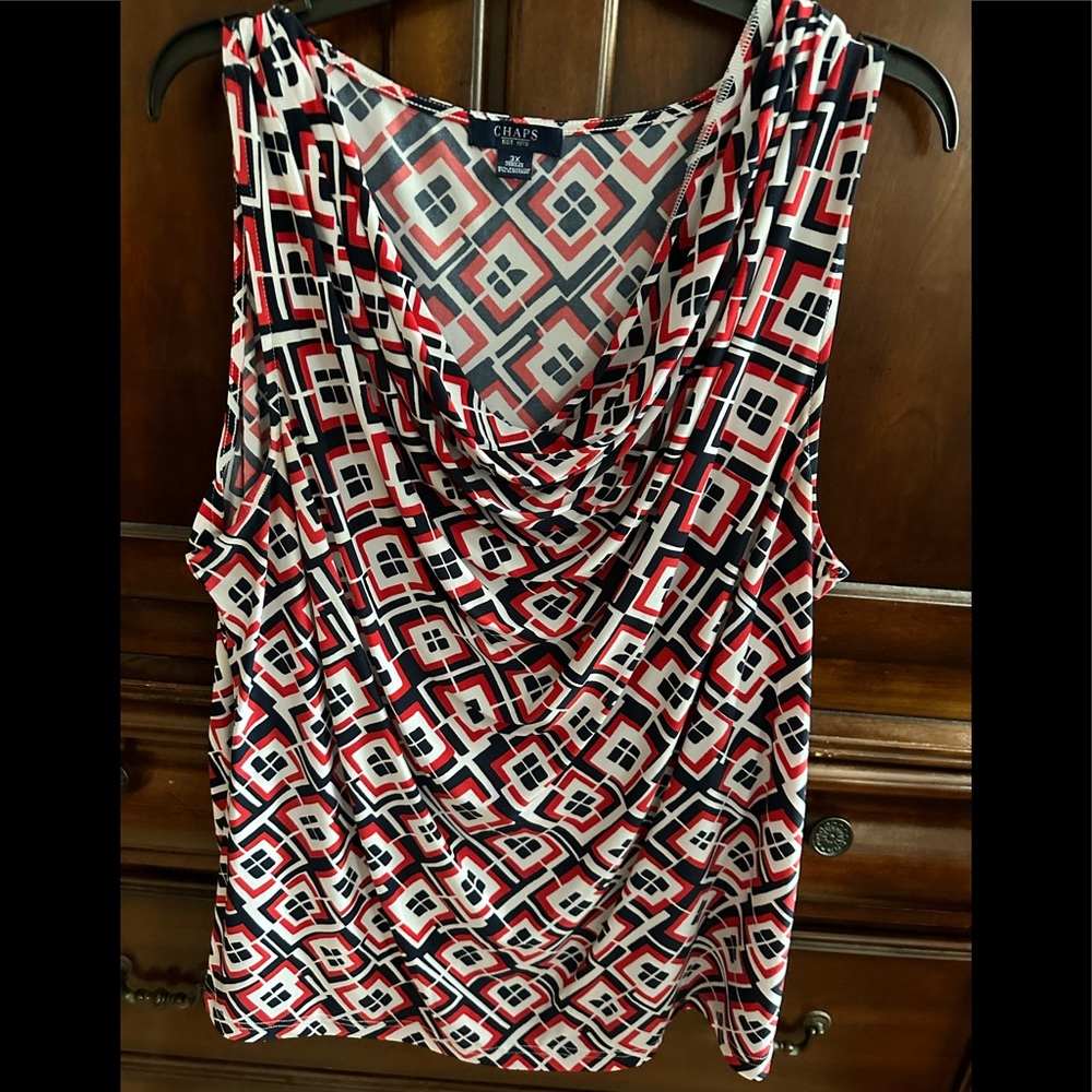Chaps sleeveless blouse EUC